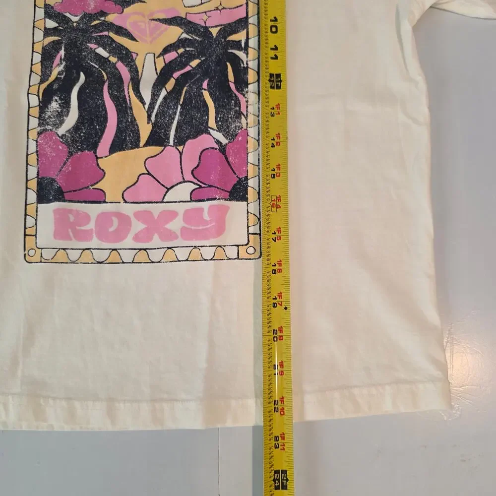 Roxy Girl Retro Tropical Tarot Card Graphic Tee L